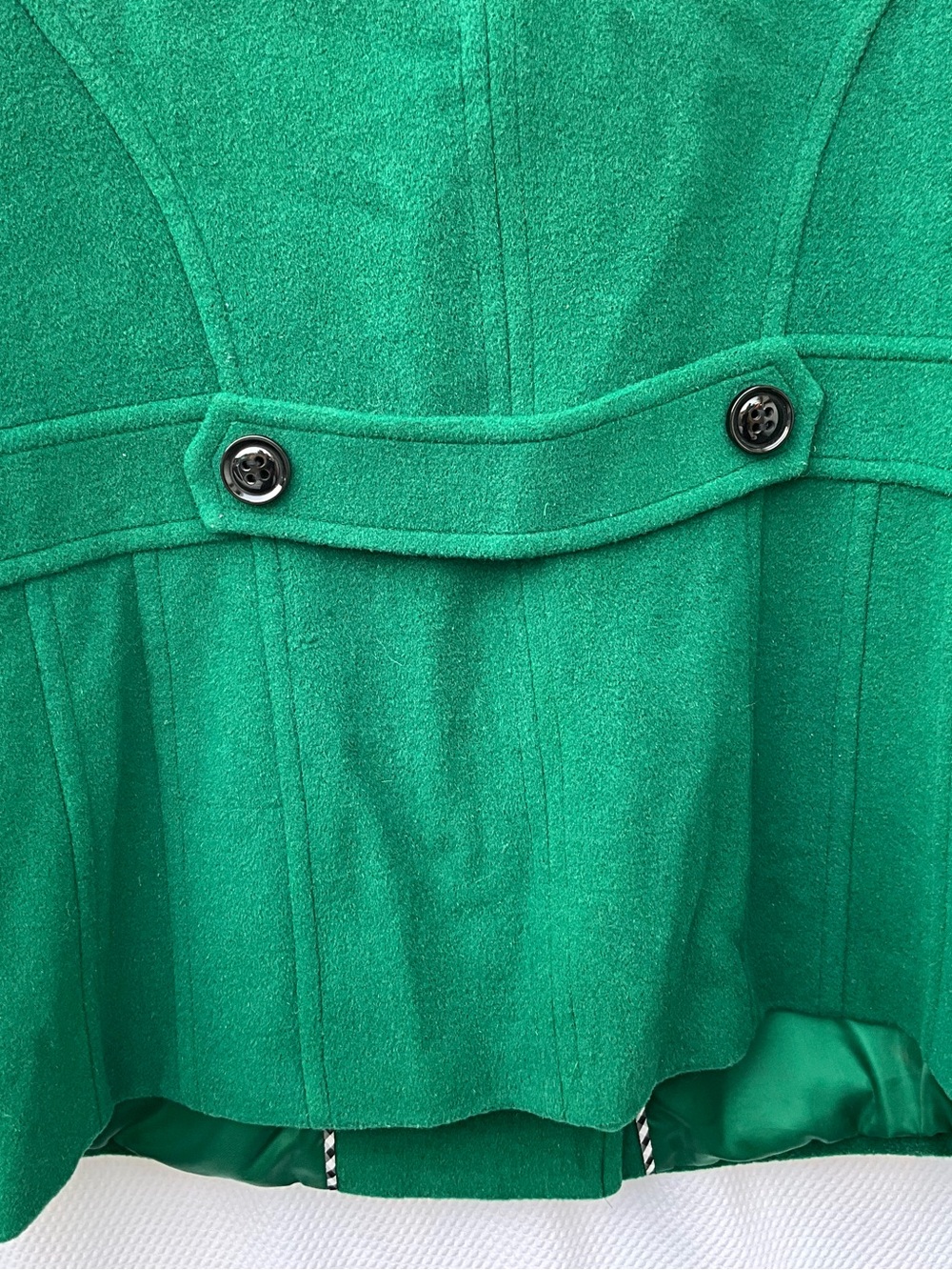 St. John's Bay Green Wool Cashmere Blend Peacoat Double Breasted XL - Picture 10 of 12